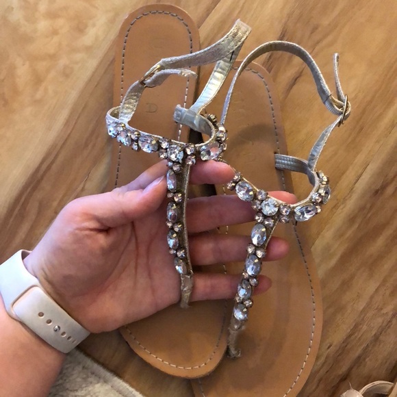 LIKE NEW JEWELED SANDALS - Picture 2 of 6